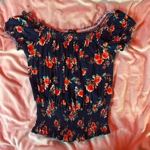 Off the shoulder floral top